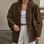 NADIA | Schicker Wildleder-Statement-Mantel