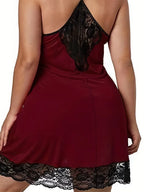 DIANA – Plus Size Sexy Nachtkleid mit Spitze & V-Ausschnitt