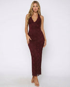 AIRA | Figurbetontes Spitzen-Maxikleid