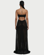 BELA | Maxikleid mit Kettenträgern und Cut-out