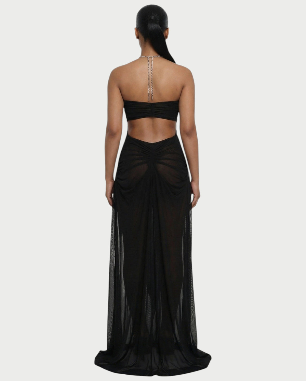 BELA | Maxikleid mit Kettenträgern und Cut-out