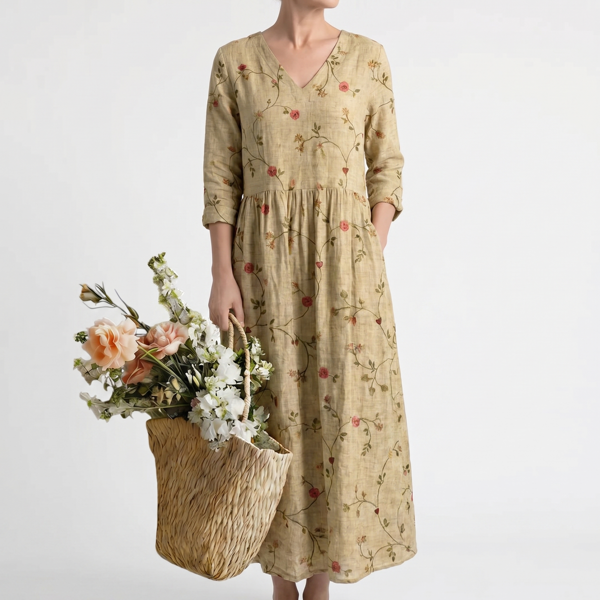 MARINA | BLUMEN MAXIKLEID