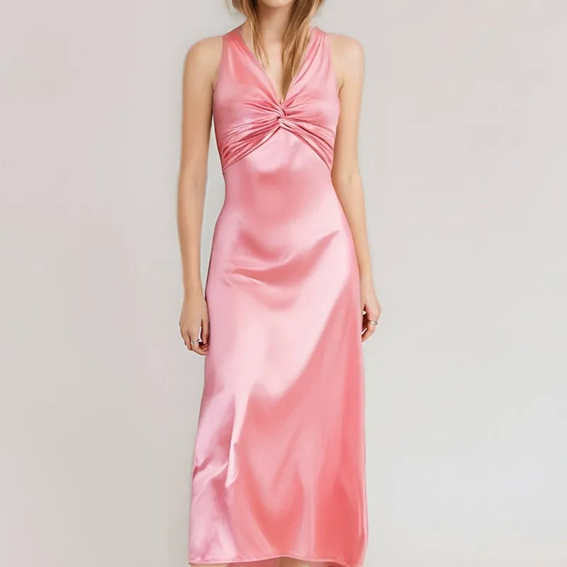 LEA | Zeitloses Satin-Maxikleid