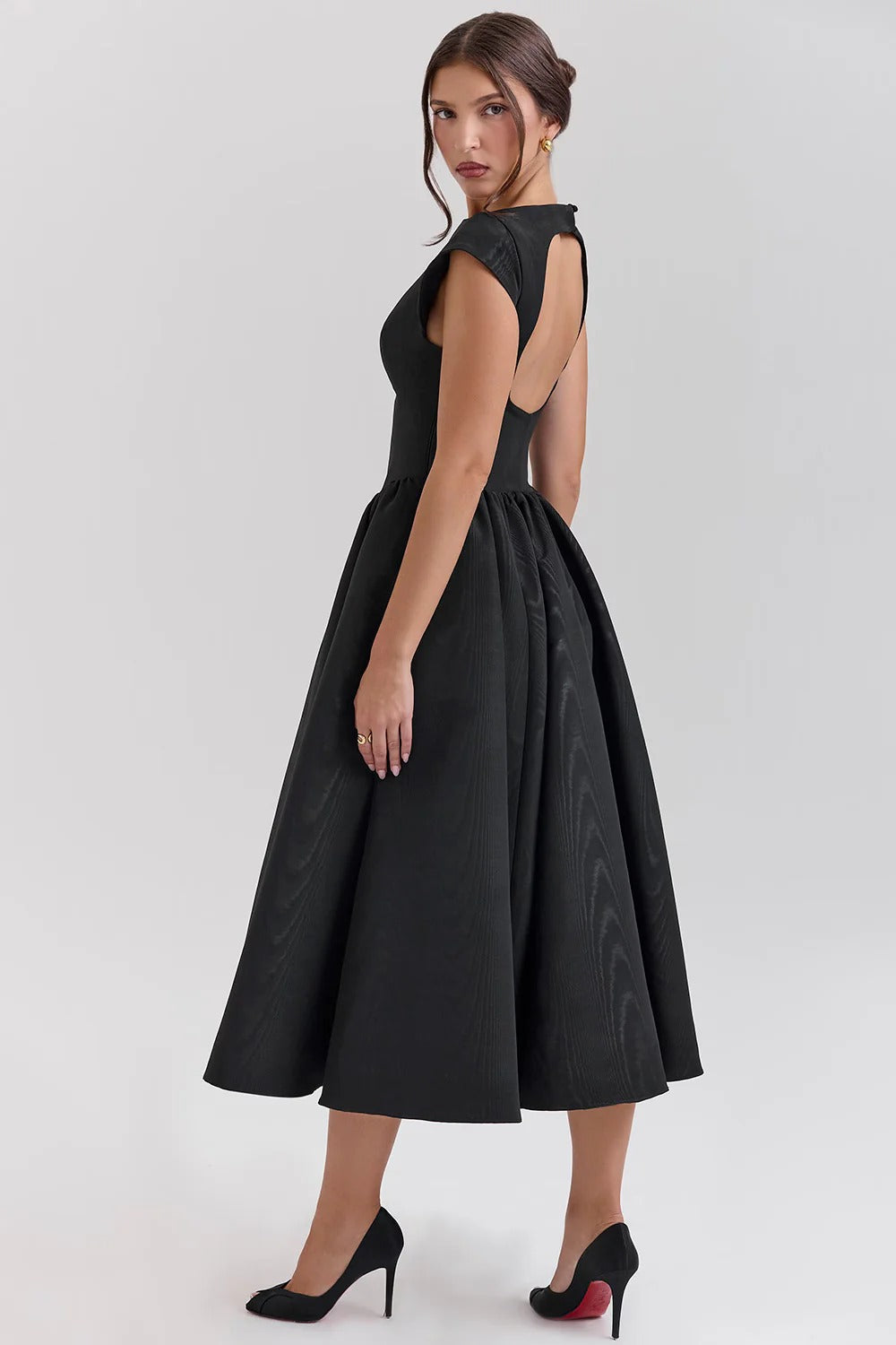 FARAH | Midikleid mit Kappenärmeln