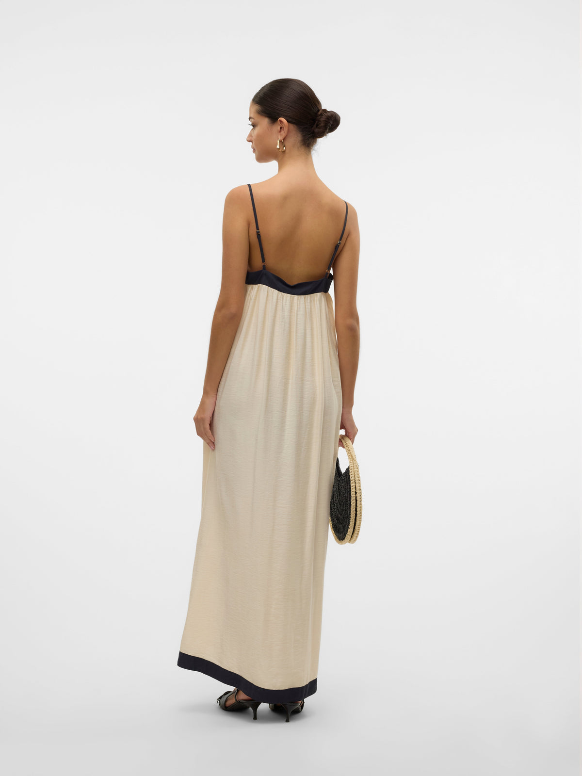 EMILY | Maxikleid mit Kontrastdetails
