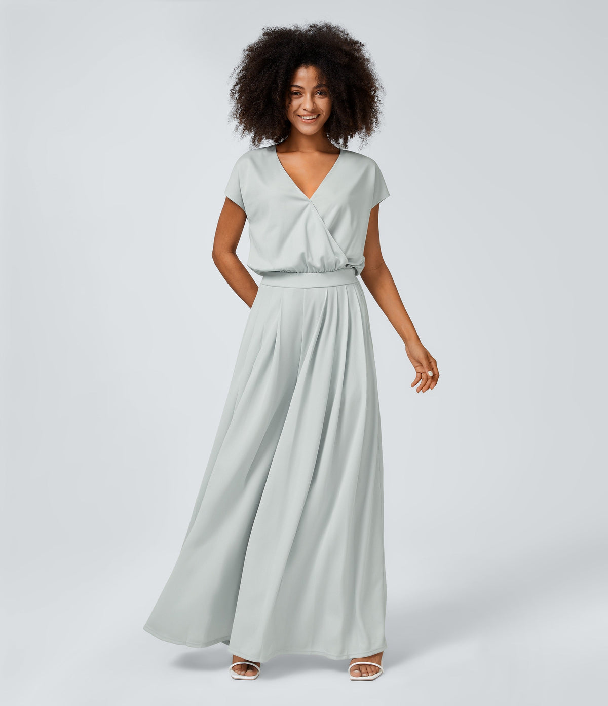 MILENA | Wickel-Jumpsuit mit V-Ausschnitt