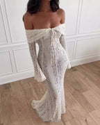 ALESSANDRA | Ausdrucksstarkes Maxikleid aus Spitze