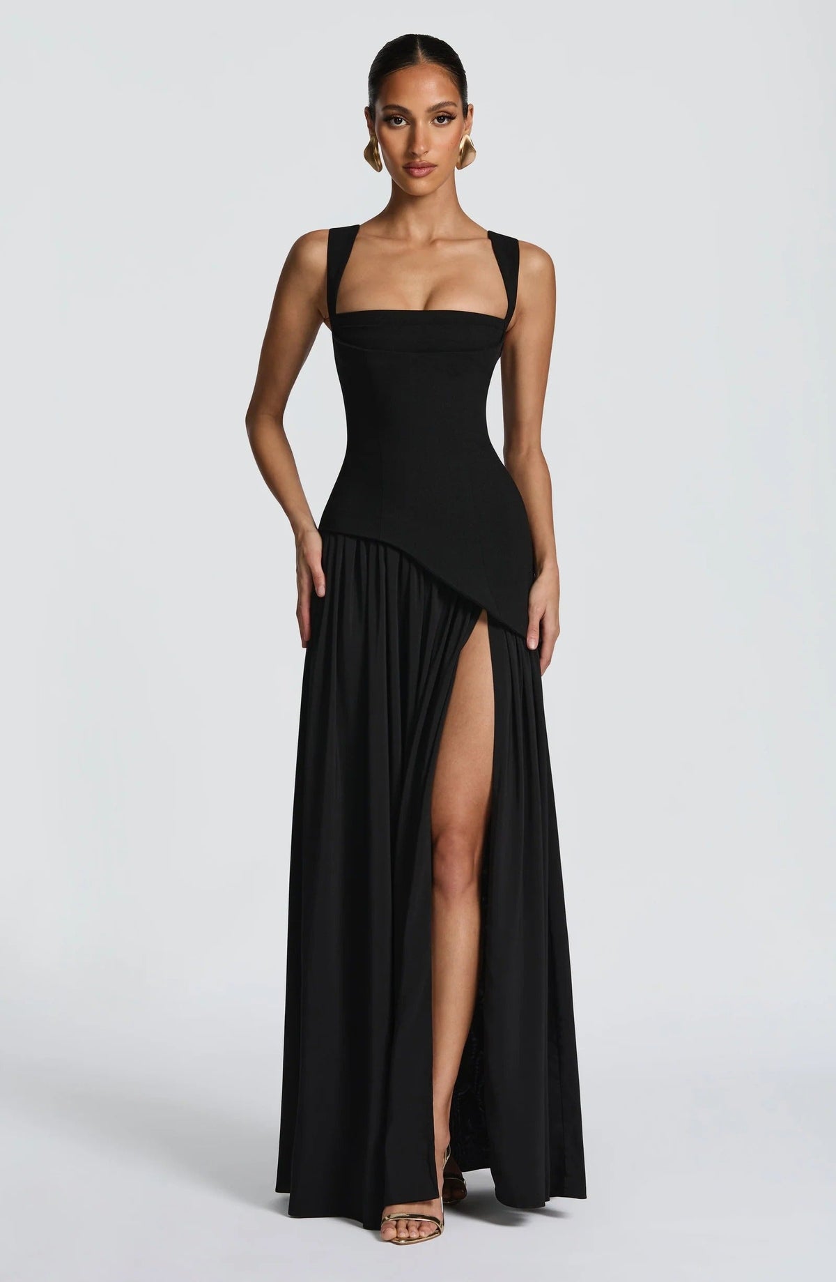 DANIELA | Elegantes Maxikleid Figurbetontem Oberteil