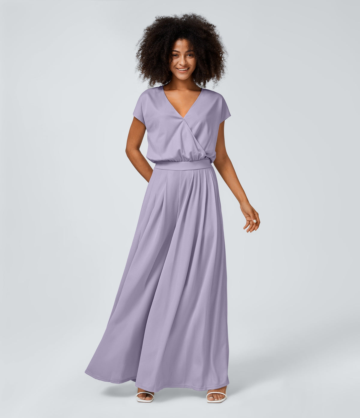 MILENA | Wickel-Jumpsuit mit V-Ausschnitt