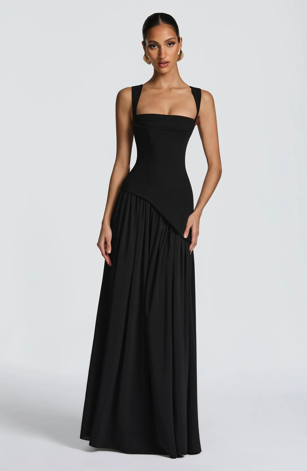 DANIELA | Elegantes Maxikleid Figurbetontem Oberteil