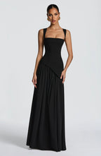 DANIELA | Elegantes Maxikleid Figurbetontem Oberteil