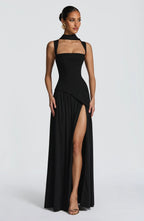 DANIELA | Elegantes Maxikleid Figurbetontem Oberteil