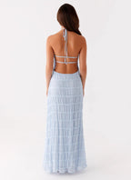 SANDRA | Chic Maxikleid mit Halterneck-Ausschnitt