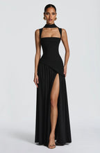 DANIELA | Elegantes Maxikleid Figurbetontem Oberteil
