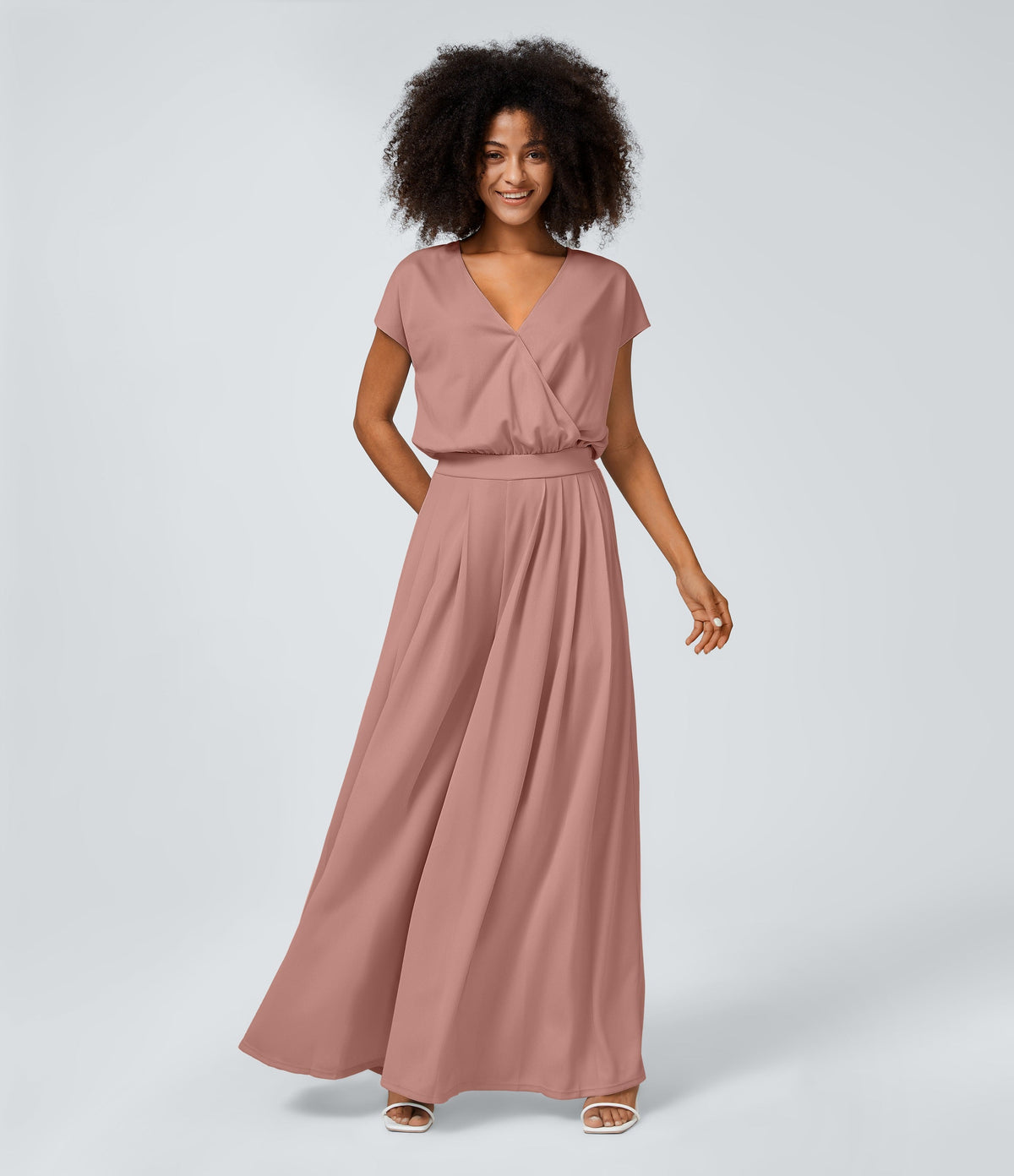 MILENA | Wickel-Jumpsuit mit V-Ausschnitt