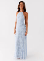 SANDRA | Chic Maxikleid mit Halterneck-Ausschnitt