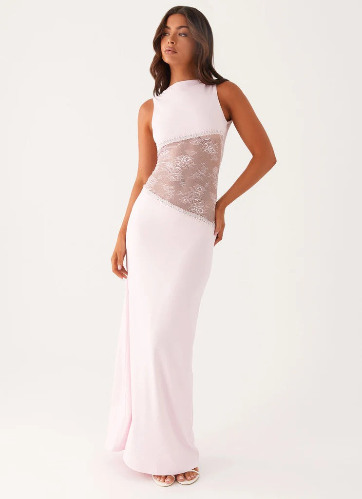 SELENA | Feminines Maxikleid mit Zarter Spitze