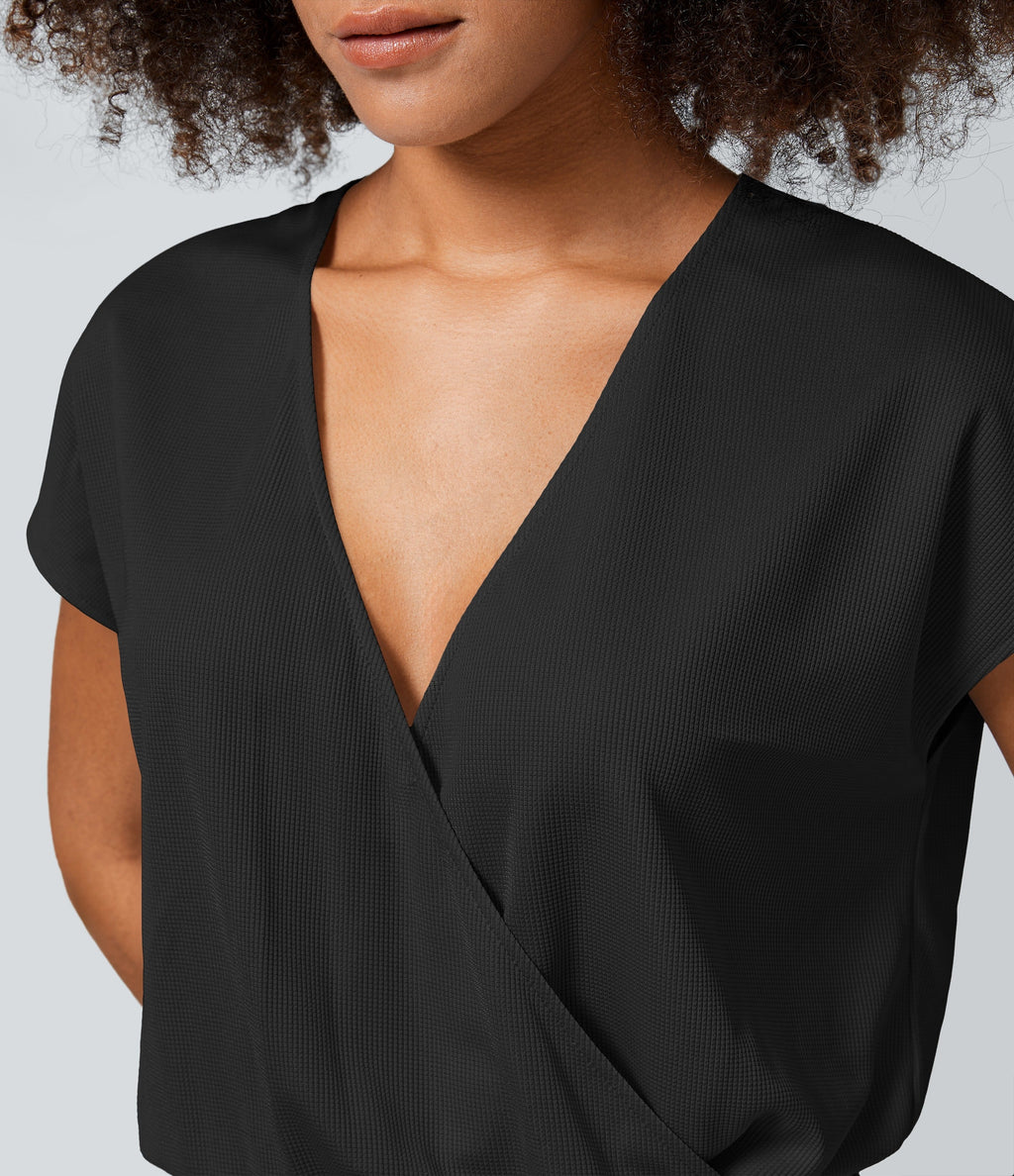 MILENA | Wickel-Jumpsuit mit V-Ausschnitt