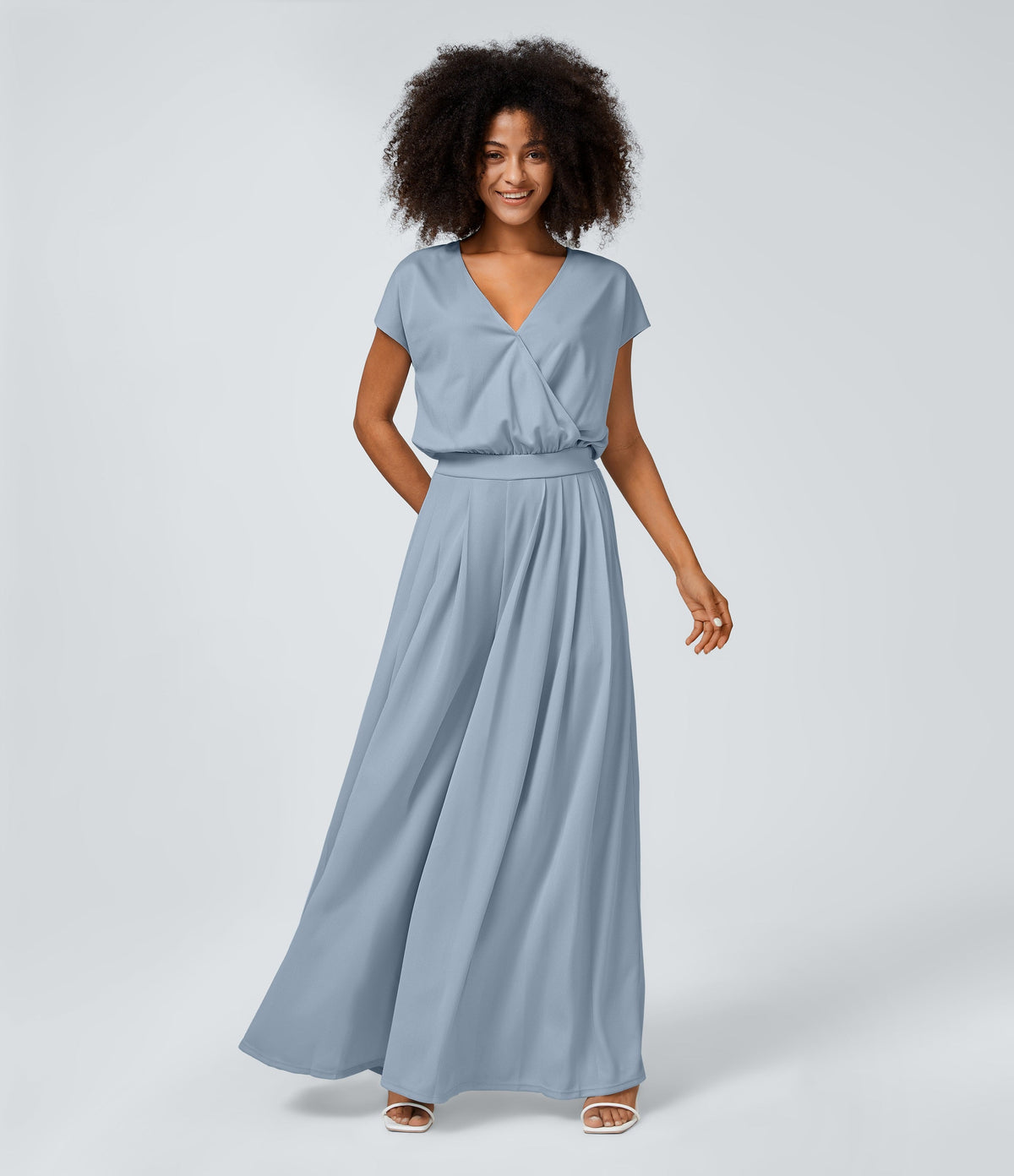MILENA | Wickel-Jumpsuit mit V-Ausschnitt