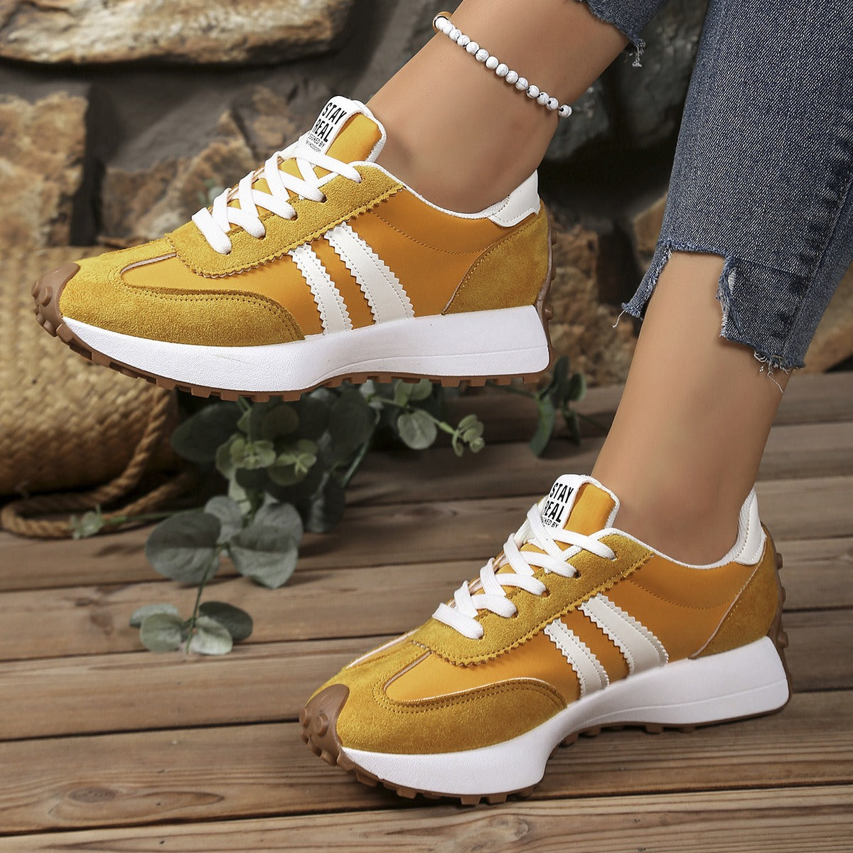 CLEO | Retro-Sneaker mit Schnürung