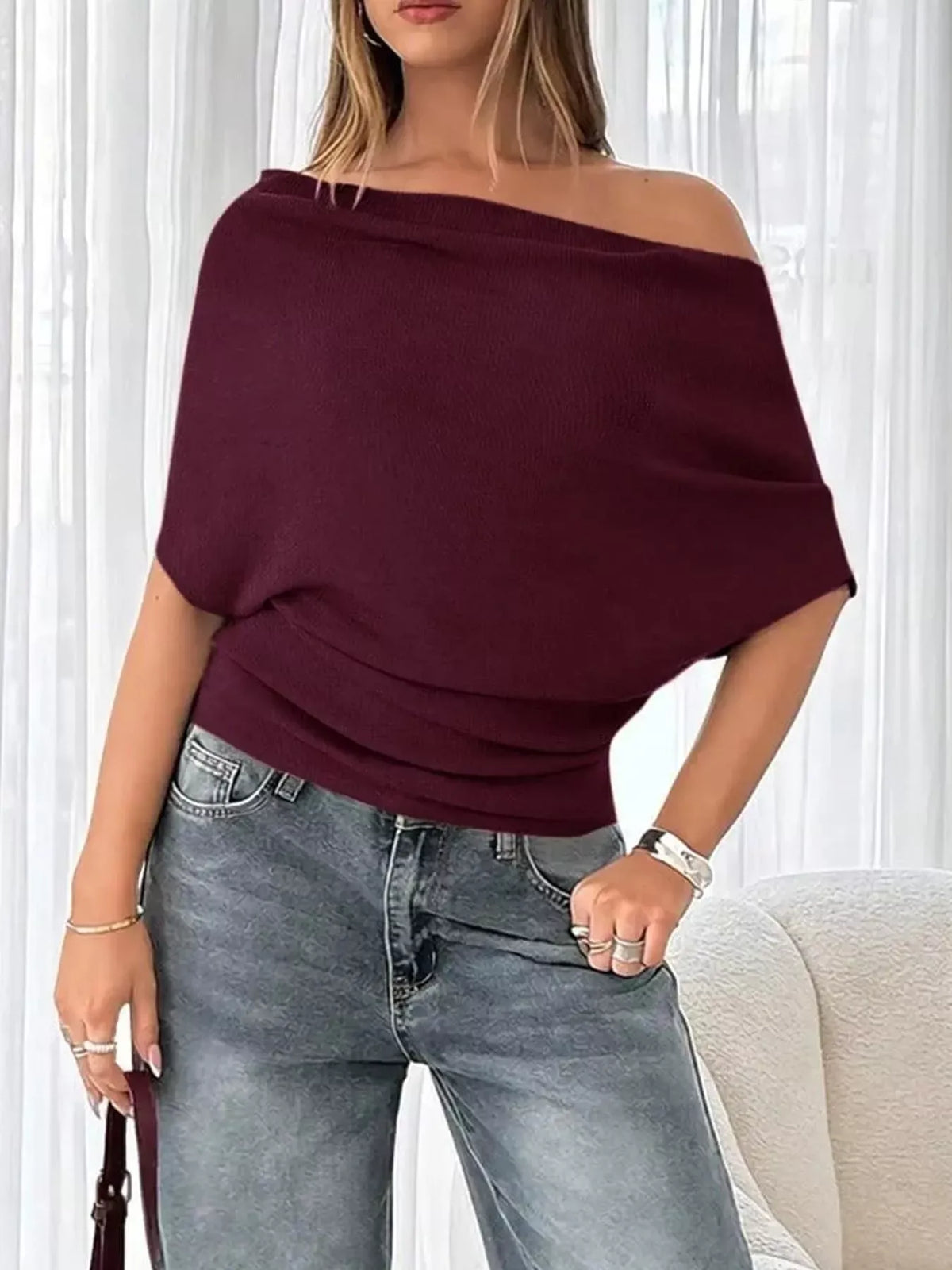 BETTINA | Stricktop mit Fledermausärmeln
