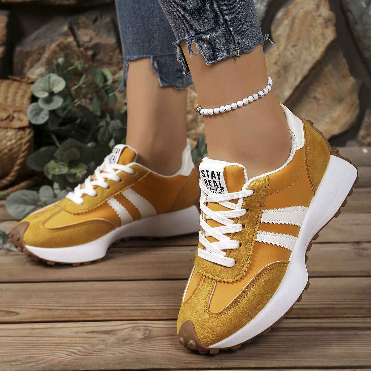 CLEO | Retro-Sneaker mit Schnürung