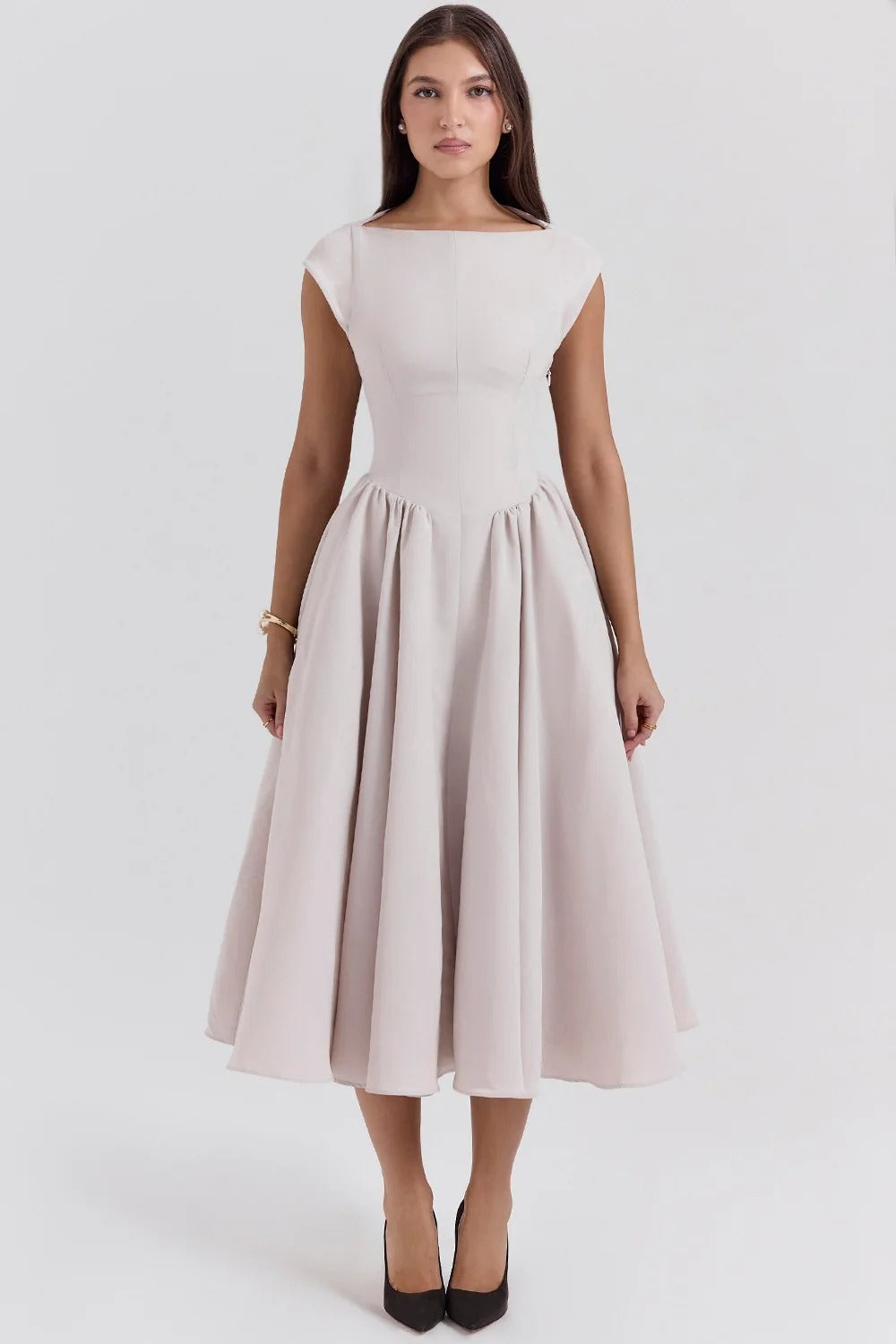 FARAH | Midikleid mit Kappenärmeln
