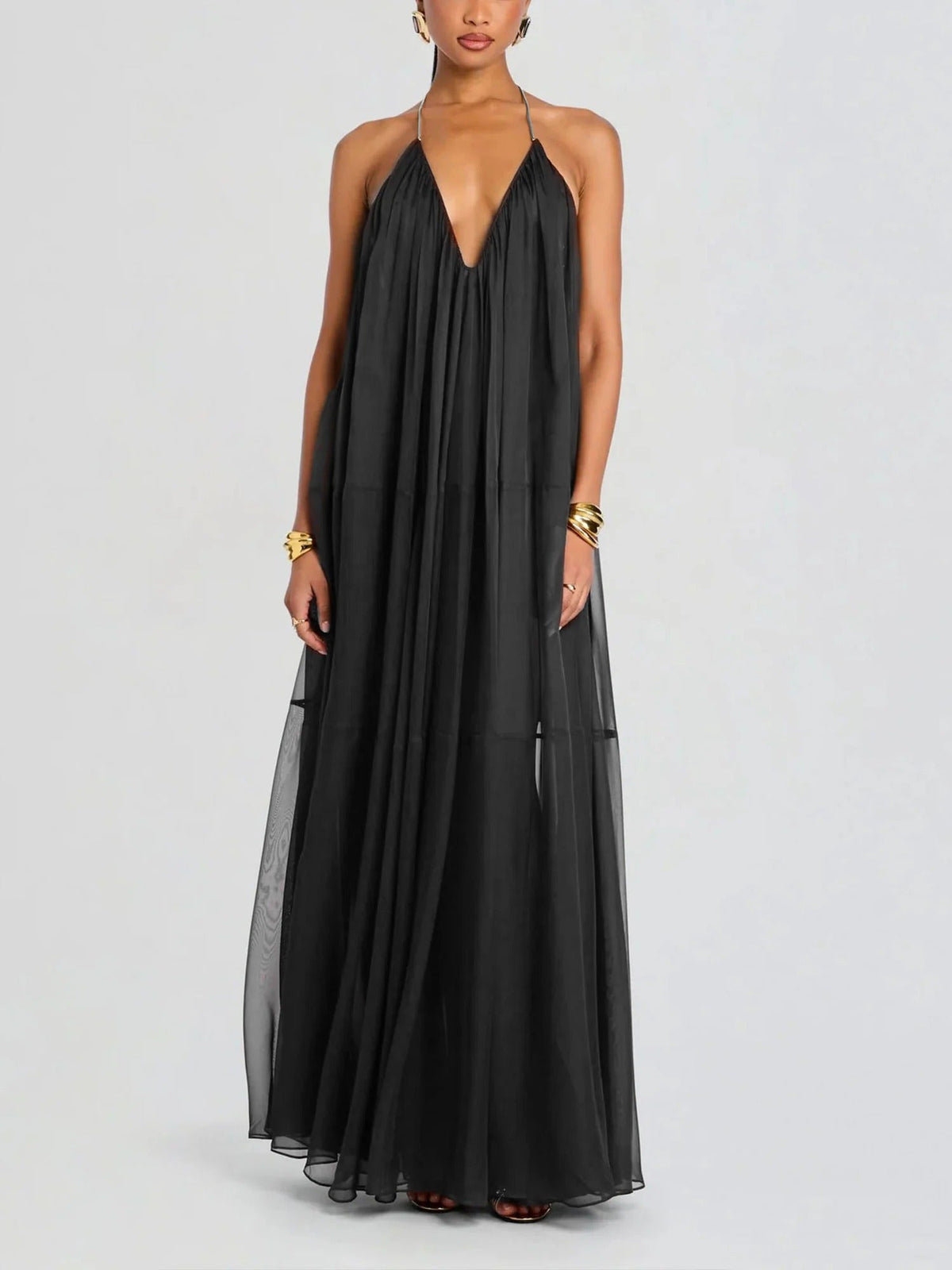 ARLET | Zeitloses Maxikleid mit Fließendem Stoff