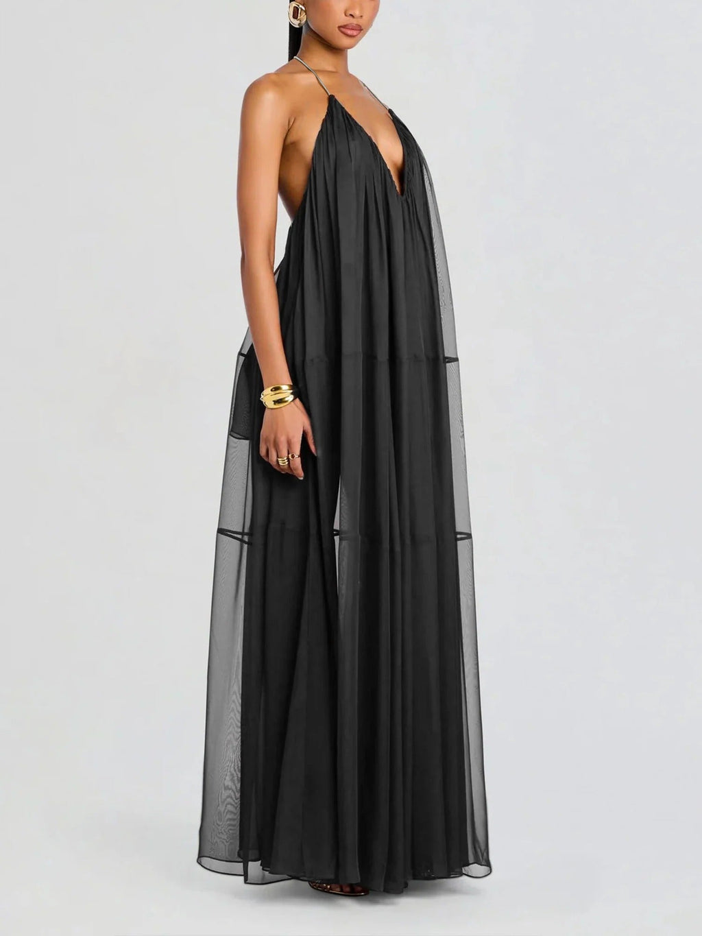 ARLET | Zeitloses Maxikleid mit Fließendem Stoff