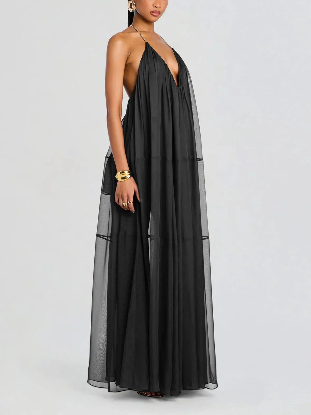 ARLET | Zeitloses Maxikleid mit Fließendem Stoff