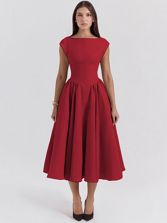 FARAH | Midikleid mit Kappenärmeln