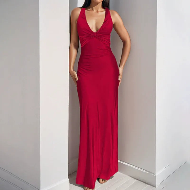 LEA | Zeitloses Satin-Maxikleid