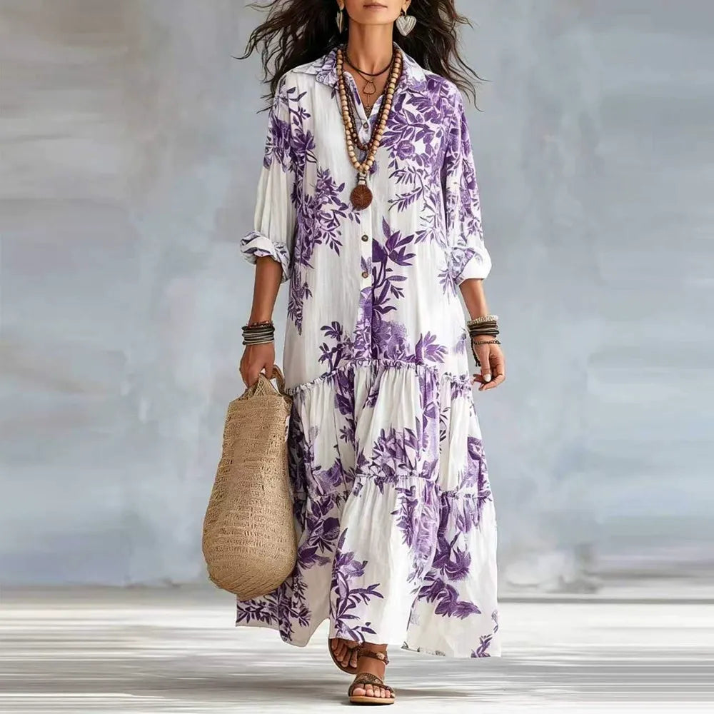 LIOBA | Boho-Maxikleid mit Blumenmuster