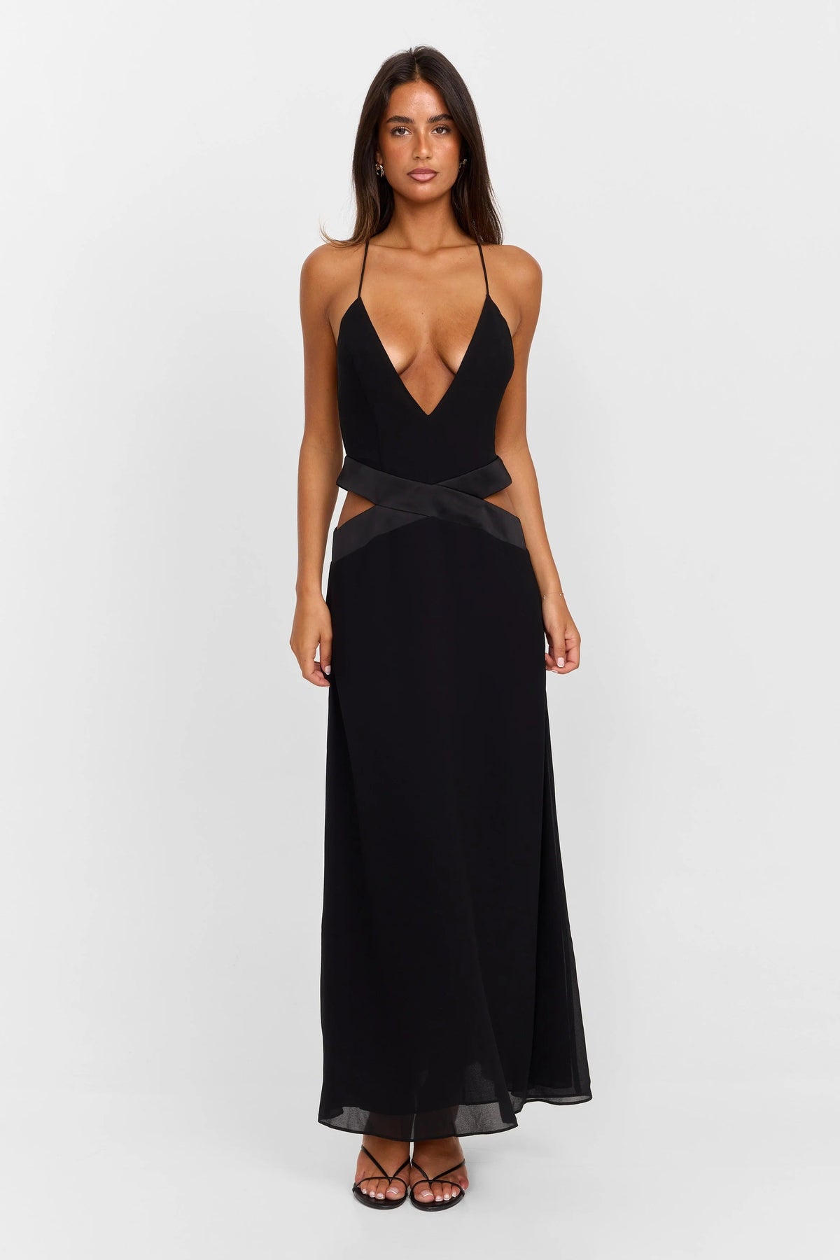 BENITA | Rückenfreies Maxikleid mit Spaghettiträgern