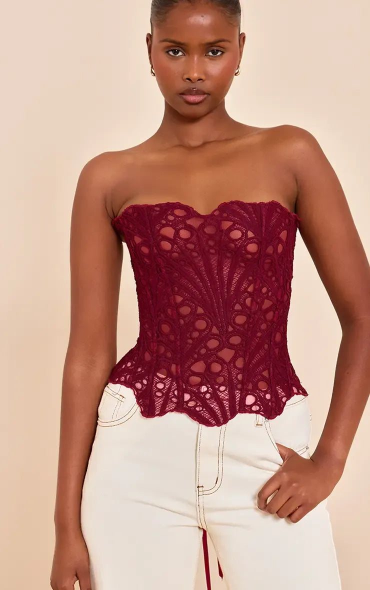 LIV | Chic Corset-Top mit Feiner Spitze