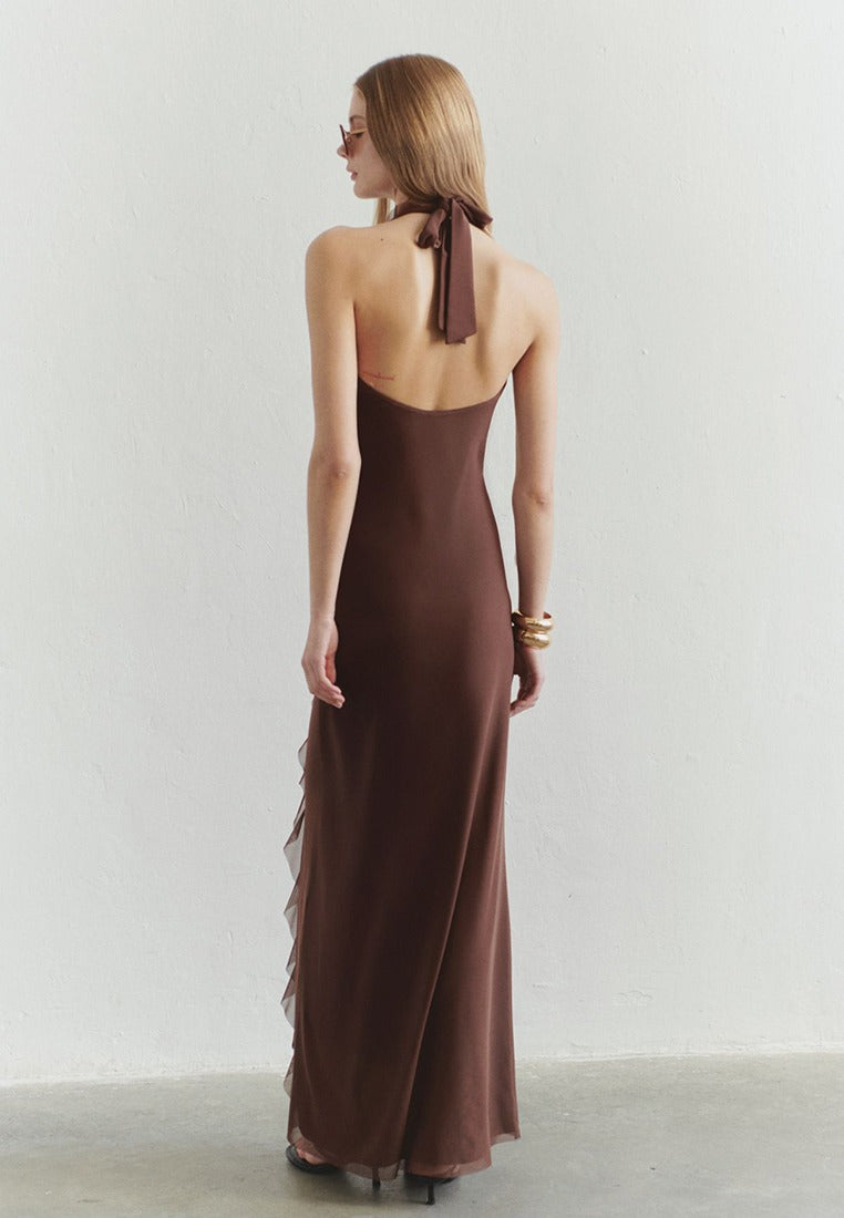 ESMEE | Fließendes Maxikleid mit Volant-Details