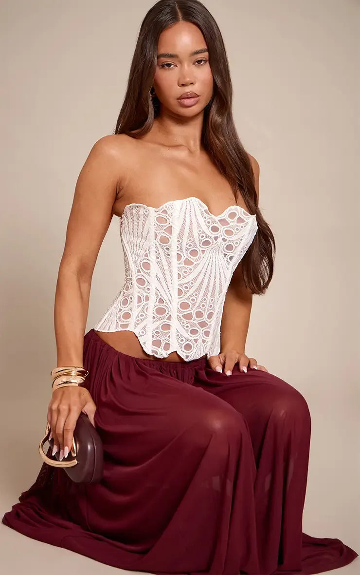 LIV | Chic Corset-Top mit Feiner Spitze