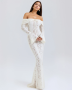 ALESSANDRA | Ausdrucksstarkes Maxikleid aus Spitze