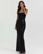 ISABELLA | Glamouröses Maxikleid mit Funkelndem Finish
