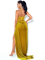 HENRIKE | Maxikleid mit Transparentem Korsett