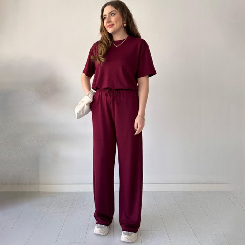 MAVIE | Hosen-Set mit Rundhalsausschnitt