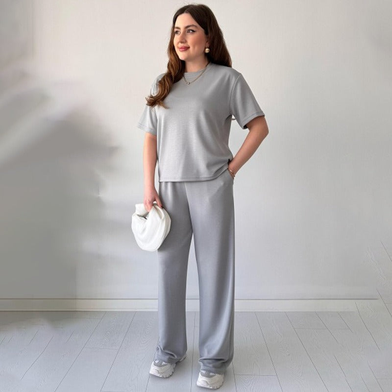 MAVIE | Hosen-Set mit Rundhalsausschnitt
