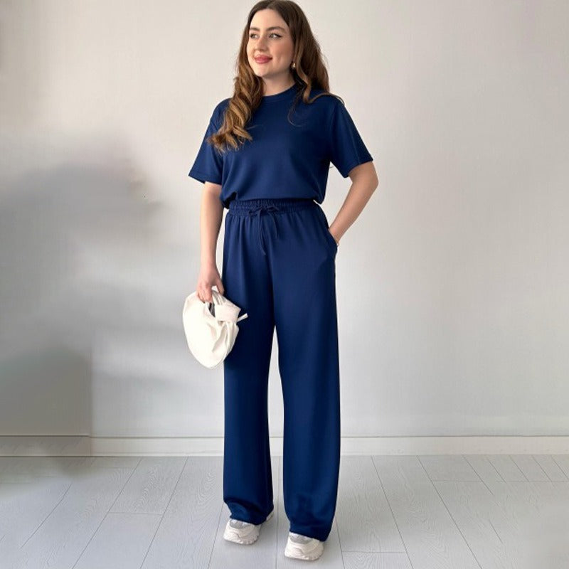 MAVIE | Hosen-Set mit Rundhalsausschnitt