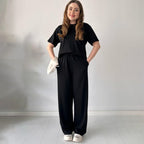 MAVIE | Hosen-Set mit Rundhalsausschnitt
