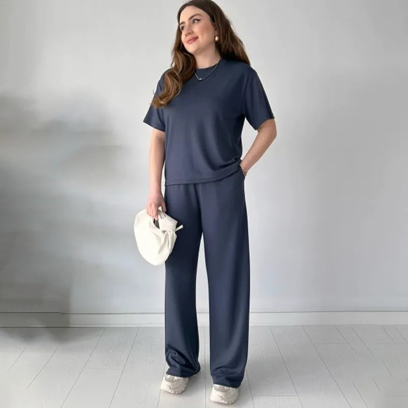MAVIE | Hosen-Set mit Rundhalsausschnitt