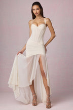 FIONA | Elegantes Corset Maxi Kleid mit Schlitz