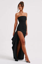RUTH | Figurbetontes Bandeau Maxi Kleid