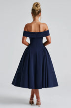 ELENA | Stilvolles Off-Shoulder Midi Kleid