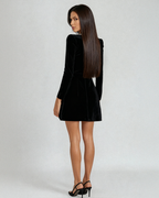 KIMBERLY | Samt-Mini-Kleid