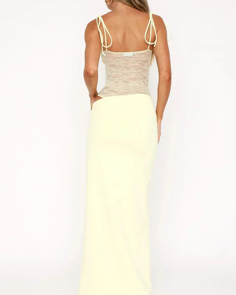 NADIA | Verführerisches Maxikleid mit Zarter Spitze